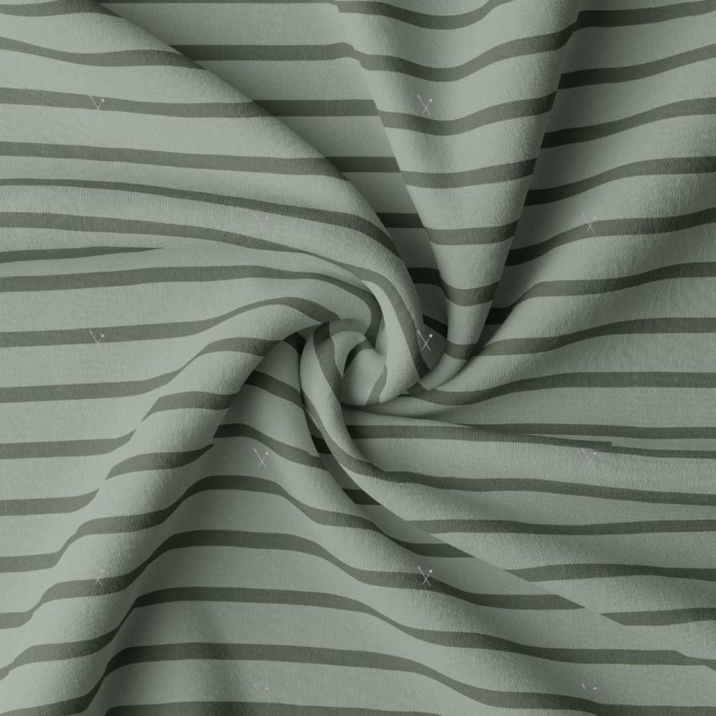 Striped Jersey BRETON Almond / Fern